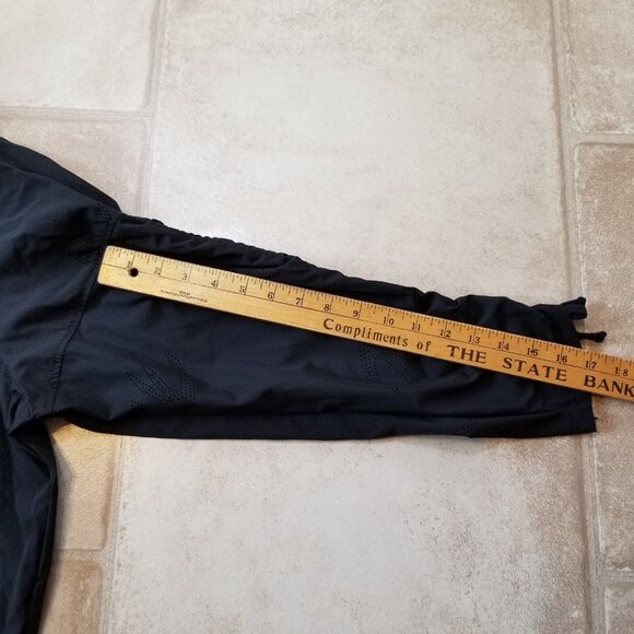 ✅Nanette Lepore Activewear Windbreaker Jacket Black Perforated Women's Size 2X - Picture 11 of 16